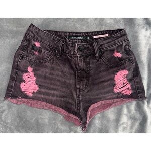 🩷 Blackheart Jean Shorts with Distressed Design